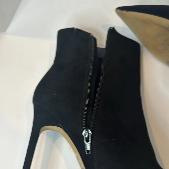 EXPRESS SUEDE THIN HEELED ANKLE BOOTIES SIDE ZIPPER POINTY TOE - Picture 7 of 8